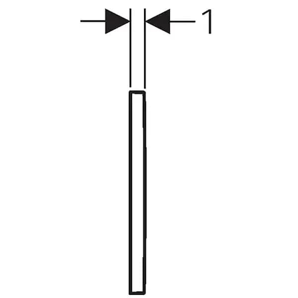 Placca di Comando 2 Tasti Omega 20 Geberit Cromo Luc Bordoinf Cromo Sati - 3