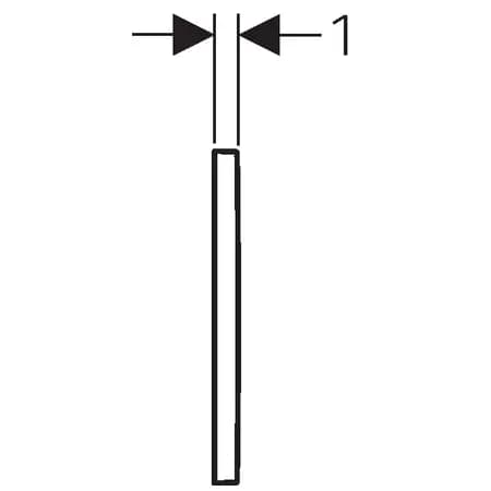 Placca di Comando 2 Tasti Omega 20 Geberit Bianco Luc Bordoinf Cromo Luc - 3