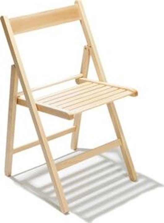 Sedia Pieghevole in Legno Liberty Naturale 4 Pezzi - 2