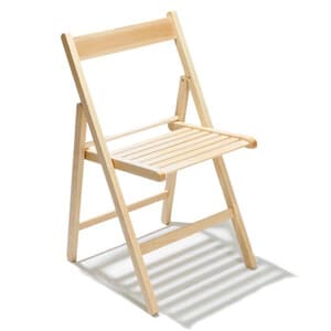 Sedia Pieghevole in Legno Liberty Naturale 4 Pezzi - 2