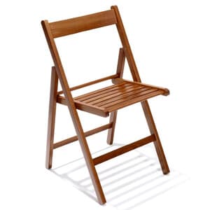 Sedia Pieghevole in Legno Liberty Noce 4 Pezzi - 2