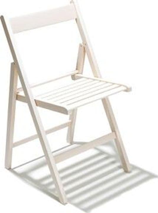 Sedia Pieghevole in Legno Liberty Bianca 4 Pezzi - 2