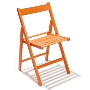 Sedia Pieghevole in Legno Liberty Arancio 4 Pezzi - 2