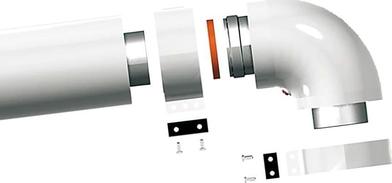 Kit Scarico Coassaile con Curva per Scaldino 60 100 Ariston 3318000 - 2