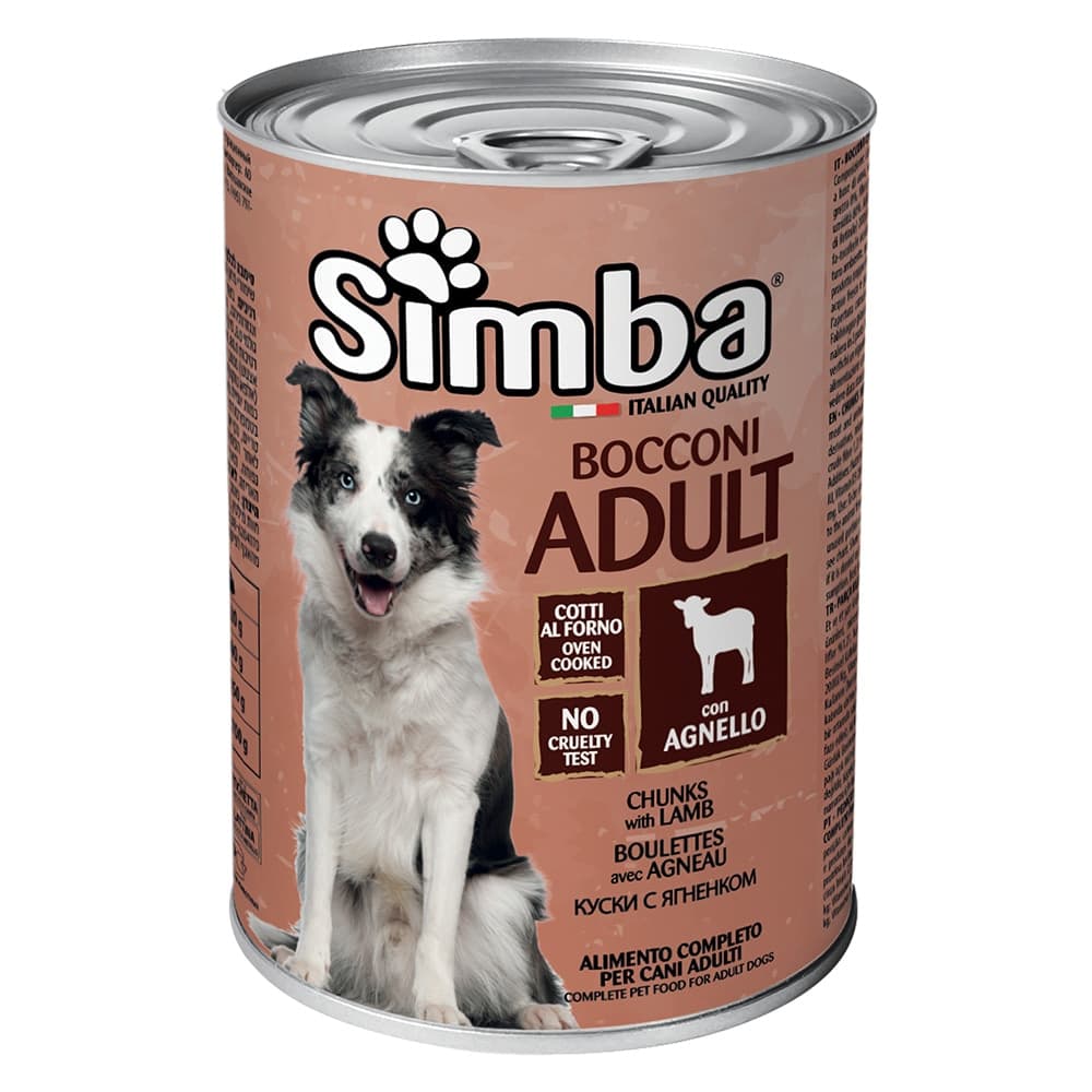 BOCCONI PER CANI 'SIMBA' agnello - gr 415- 24 pezzi  - MONGE