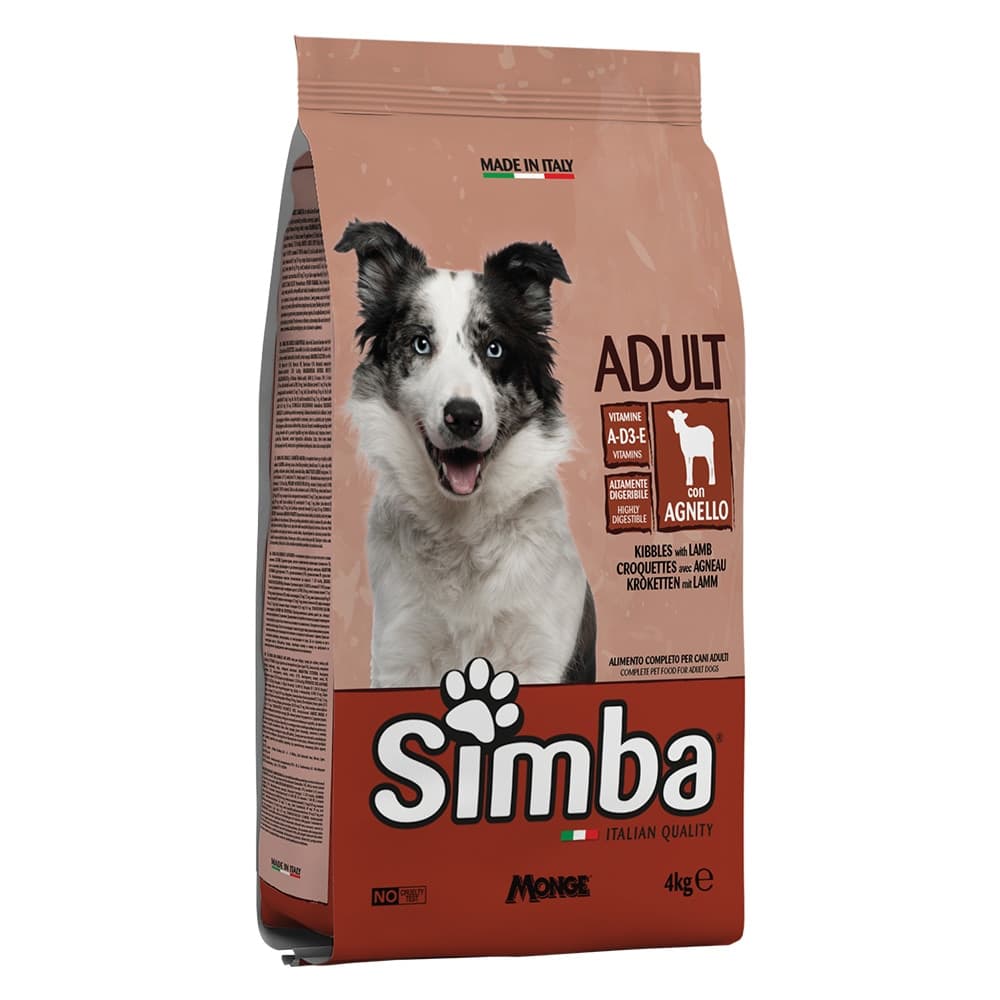 CROCCHETTE PER CANI 'SIMBA' agnello - kg 4  - MONGE