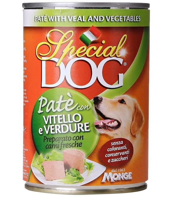 Pate Special Dog' Vitello e Verdure Monge per Cani 24 Pezzi 400 gr