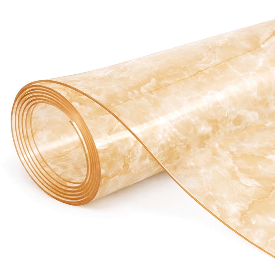 TOVAGLIATO PVC EFFETTO MARMO cm. 100 h, spessore mm. 1,2 Col. Bianco/Giallo 15.00 metri