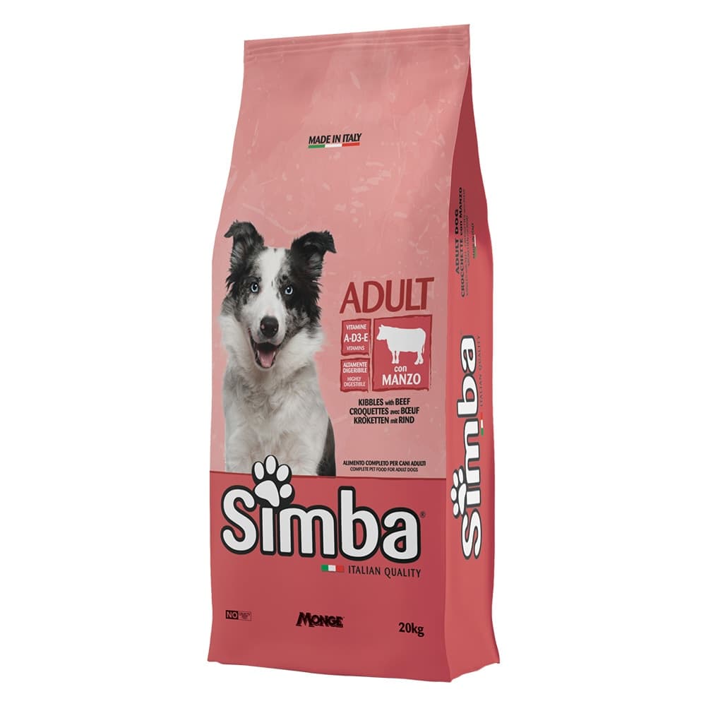 CROCCHETTE PER CANI 'SIMBA' manzo - kg 20  - MONGE