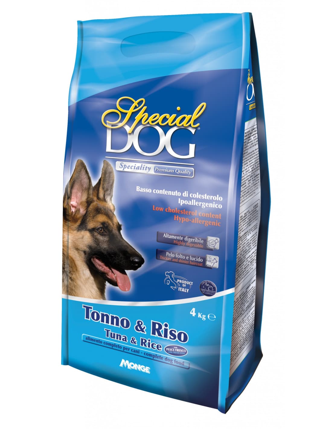 CROCCHETTE PER CANI 'SPECIAL DOG' tonno e riso - kg 4  - MONGE