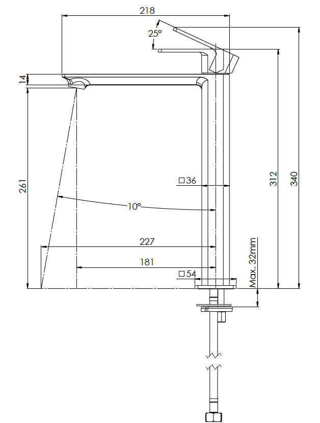 Rubinetto Miscelatore Monocomando Lavabo Alto Icon Maria Oro Spazzolato - 2