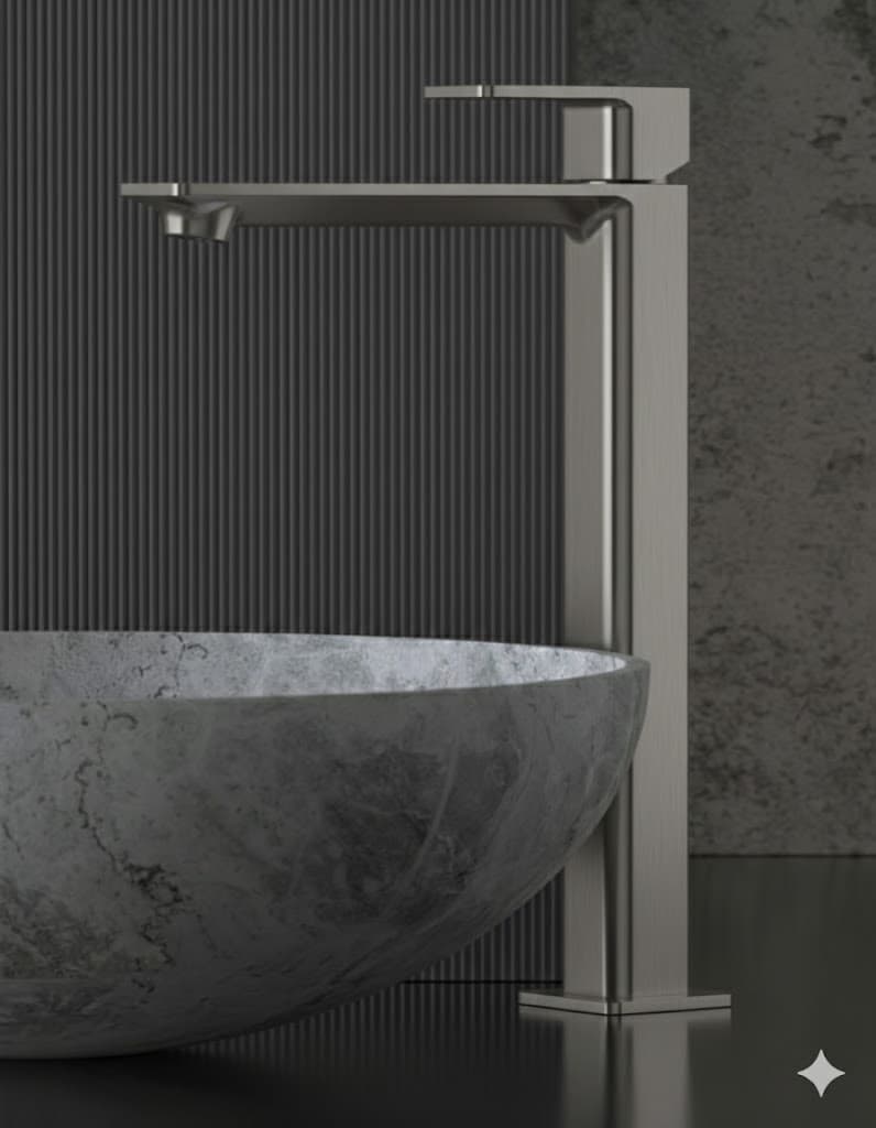 Rubinetto Miscelatore Monocomando Lavabo Alto Icon Maria Visual INOX - 3