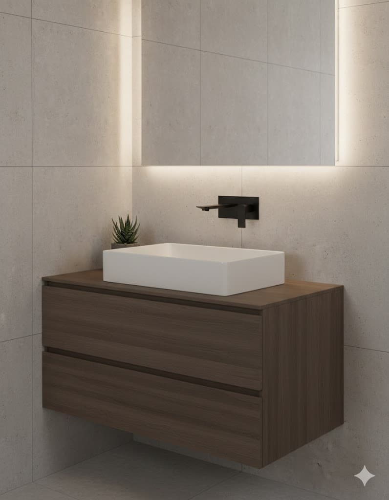 Rubinetto Miscelatore Monocomando Lavabo da Incasso Icon Maria Nero Opaco - 3