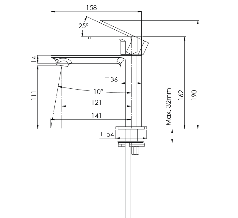Rubinetto Miscelatore Monocomando Lavabo Senza Scarico Maria 272 B015 No - 3