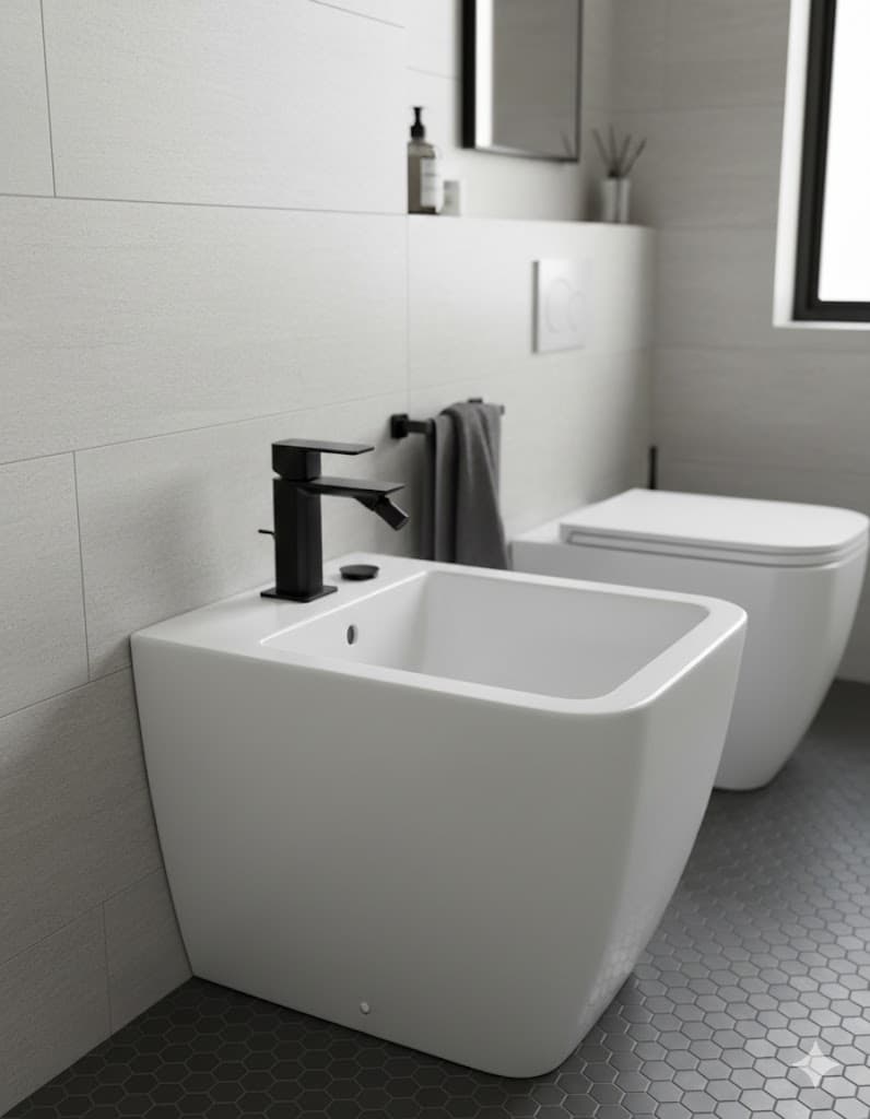 Rubinetto Miscelatore Bidet Linea Icon Maria Nero Opaco - 3