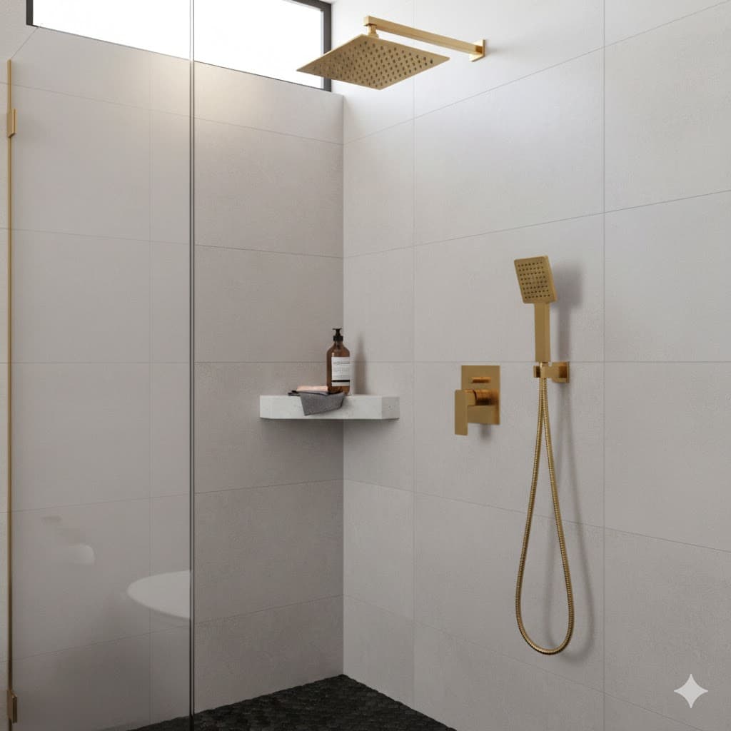 Rubinetto Miscelatore Monocomando Incasso Linea Icon Maria Oro Spazzolato - 3
