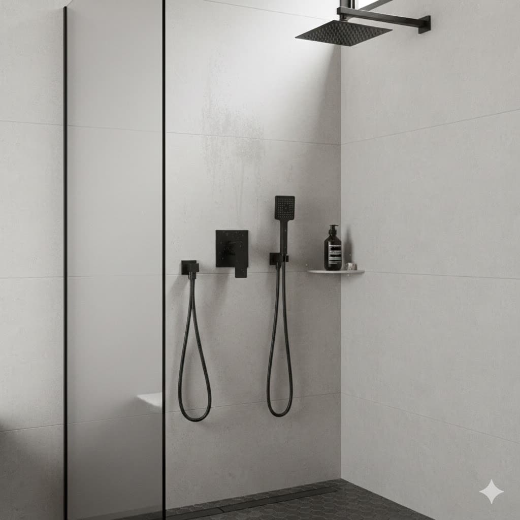 Rubinetto Miscelatore Monocomando Incasso Linea Icon Maria Nero Opaco - 3