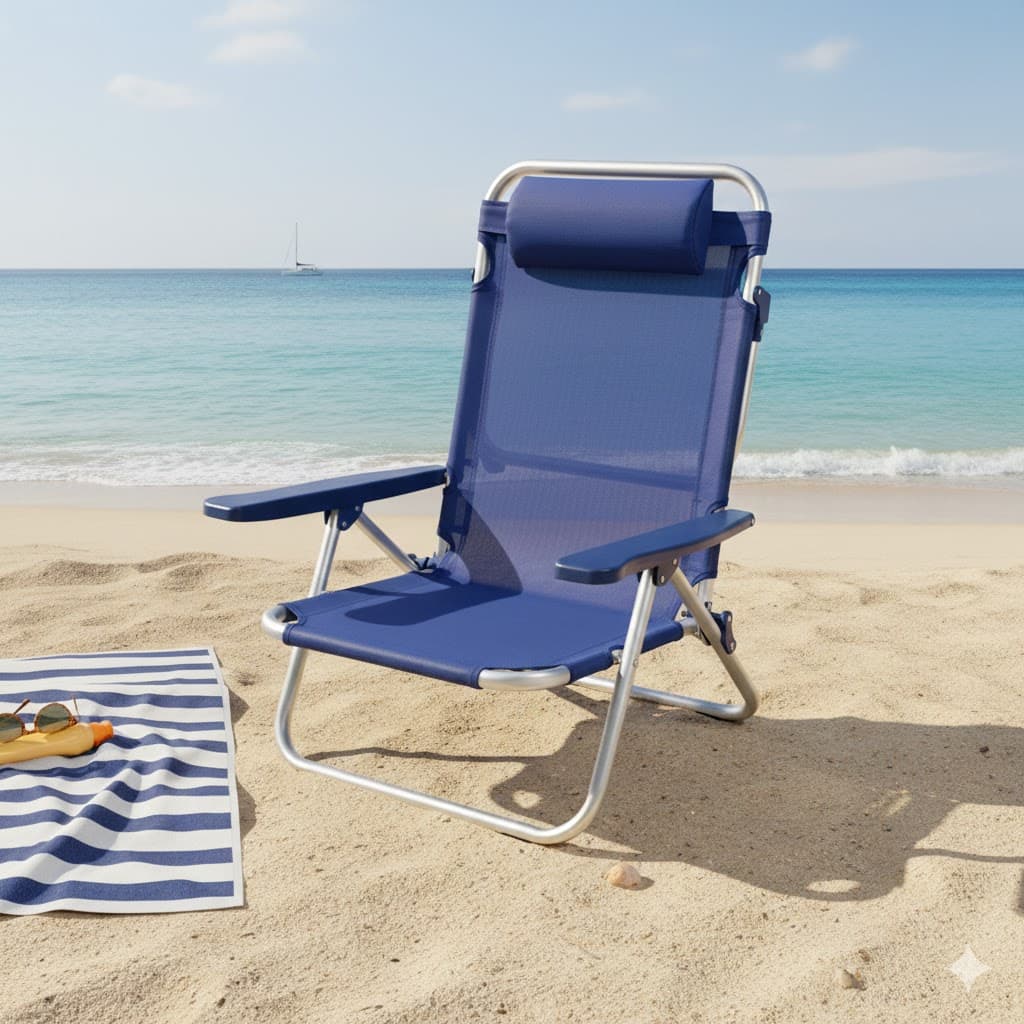 Spiaggina con Braccioli Telo Lif Vieste Colore Blu 2 Pezzi - 2