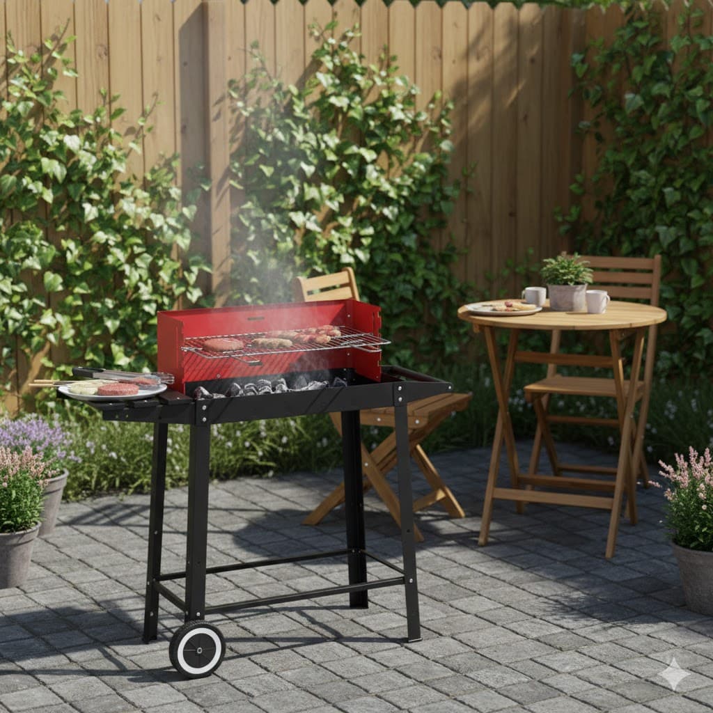 Barbecue a Carbone Afrodite Kasart Acciaio Verniciato 85,5 x 44 x 82 cm - 3
