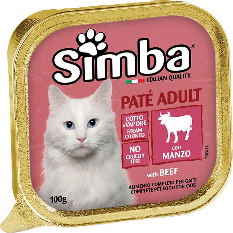 PATE' PER GATTI 'SIMBA' manzo - gr 100- 32 pezzi  - MONGE