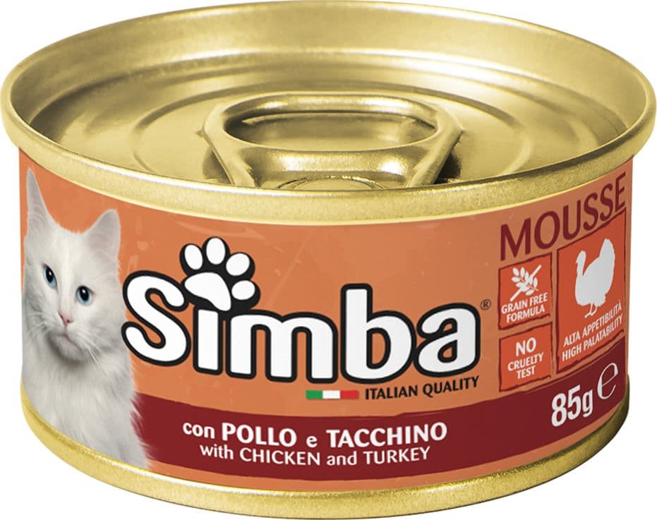 ALIMENTO PER GATTI 'MOUSSE' pollo e tacchino - gr 85- 24 pezzi  - MONGE
