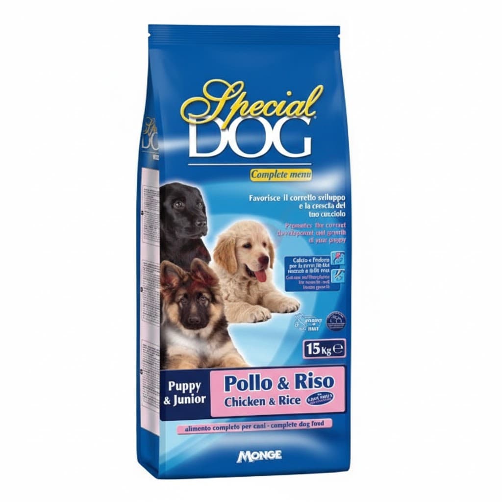 Crocchette per Cani Junior Pollo e Riso Monge Special Dog 15 kg