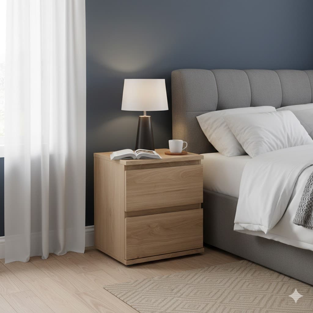 Kit Comodino Nova 2 Cass 40 x 34 x 48,2 cm Rovere - 2