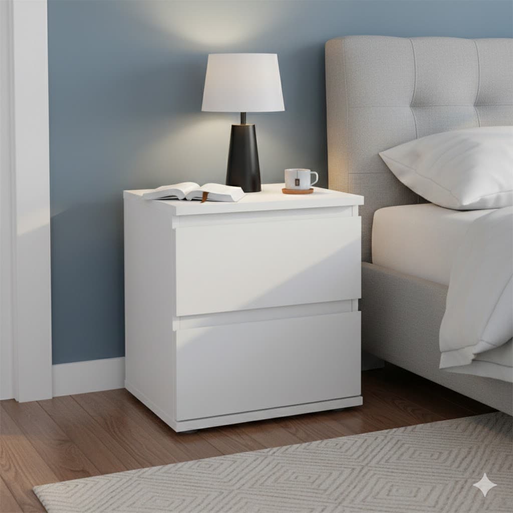 Kit Comodino Nova 2 Cass 40 x 34 x 48,2 cm Bianco - 2