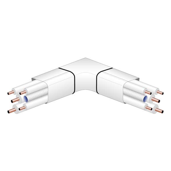 Raccordo Angolo Interno per Condizionamento in PVC 90XH65 Mm GIS - 2