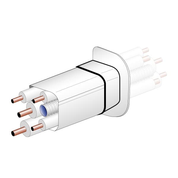 Passaggio a Muro per Condizionamento in PVC 90XH65 Mm GIS - 2