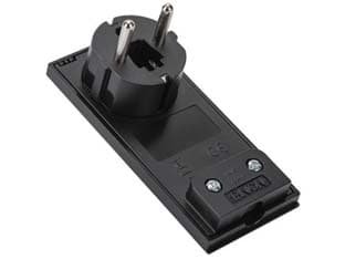 SPINA CLOCK SALVA SPAZIO SCHUKO 2 POLI + TERRA- - nera 16A 80151 - 3 pezzi FANTON