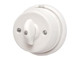 Interruttore Deviatore 10A 250 V in Porcellana 10A 250 V Ø 80 x 50 Mmh