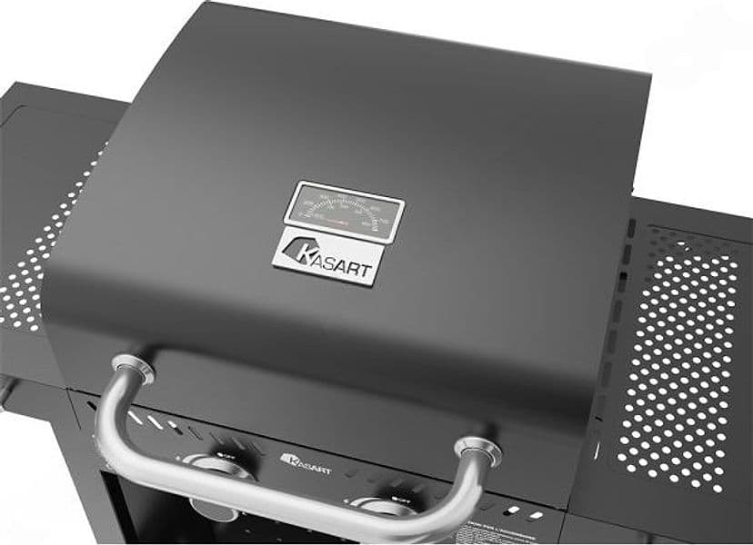 BARBECUE A GAS CARRELLATO mod. 3 fuochi - kW 2.5 x 3 - cm 114,2 x 102 x 55  - KASART - 2
