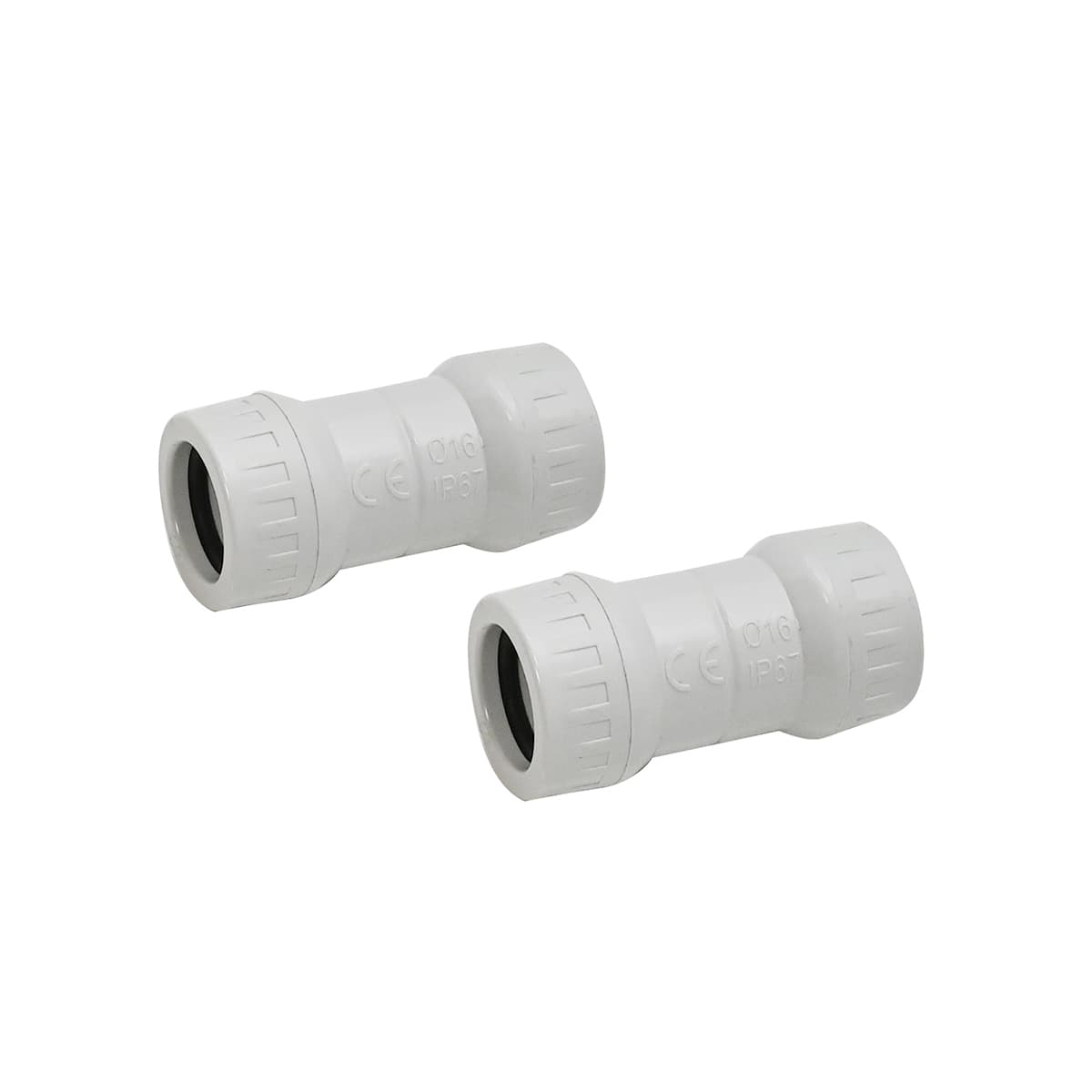 2 Pezzi Manicotto per Tubo Rigido IP65 Ø 16 Esclu - 2