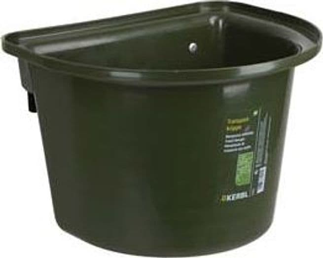 Mangiatoia in Plastica Verde per Cavalli 12 l 39 CMX32,5X26H. Kerbl