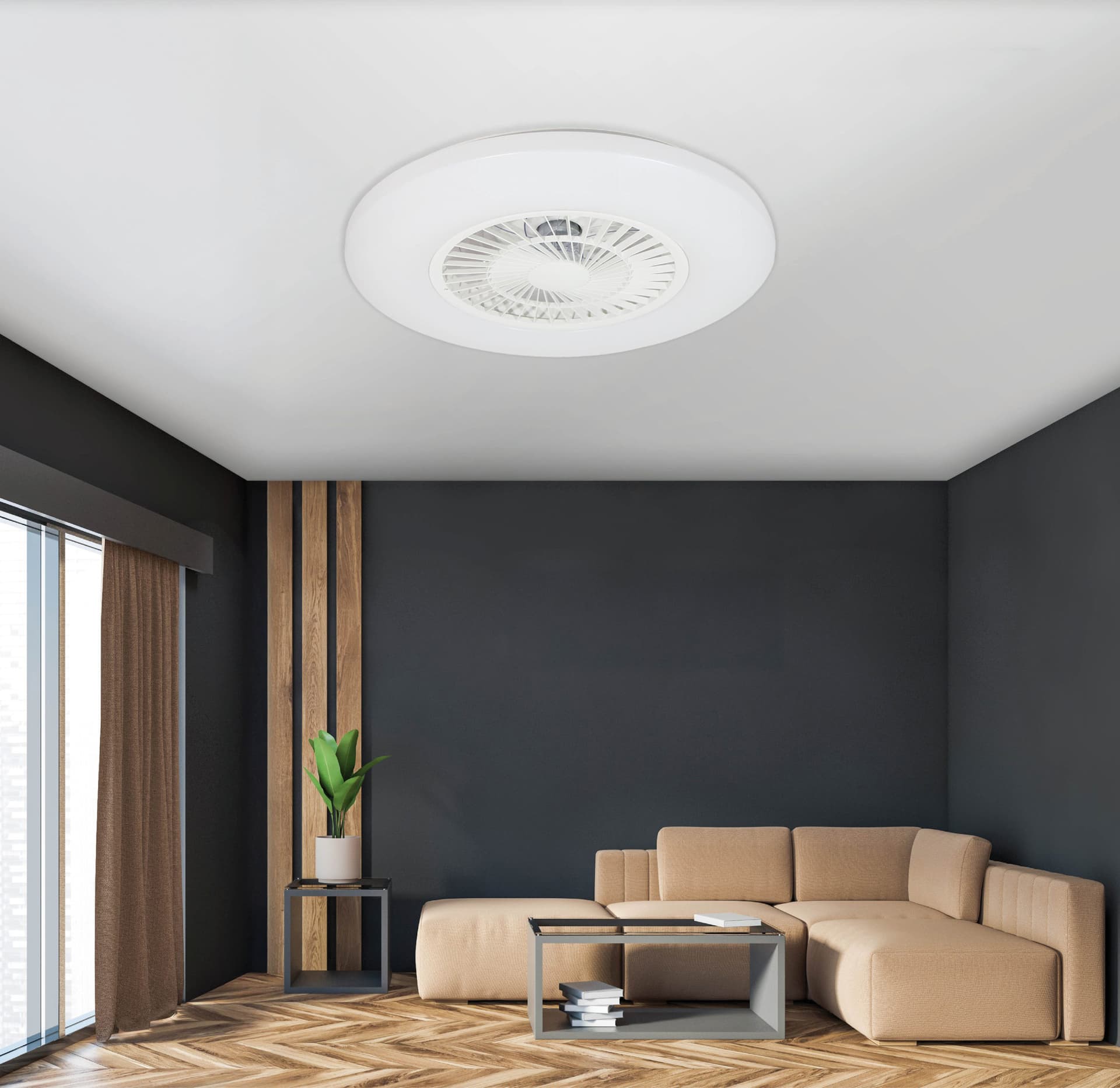 Ventilatore Plafoniera LED ZVP1 con Luce Bianca Regolabile +rgb Multicolor - 2