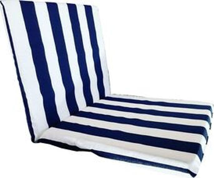 Cuscino Garden Schien Basso 85 x 45CM Riga Blu Markotex 2 Pezzi