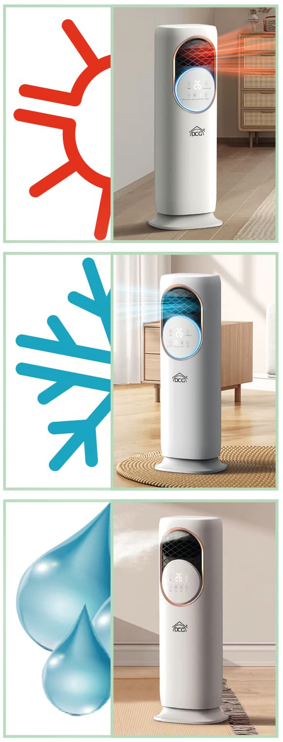 Ventilatore con Nebulizzatore 60 W Caldo & Freddo con Telecomando Dcg - 3
