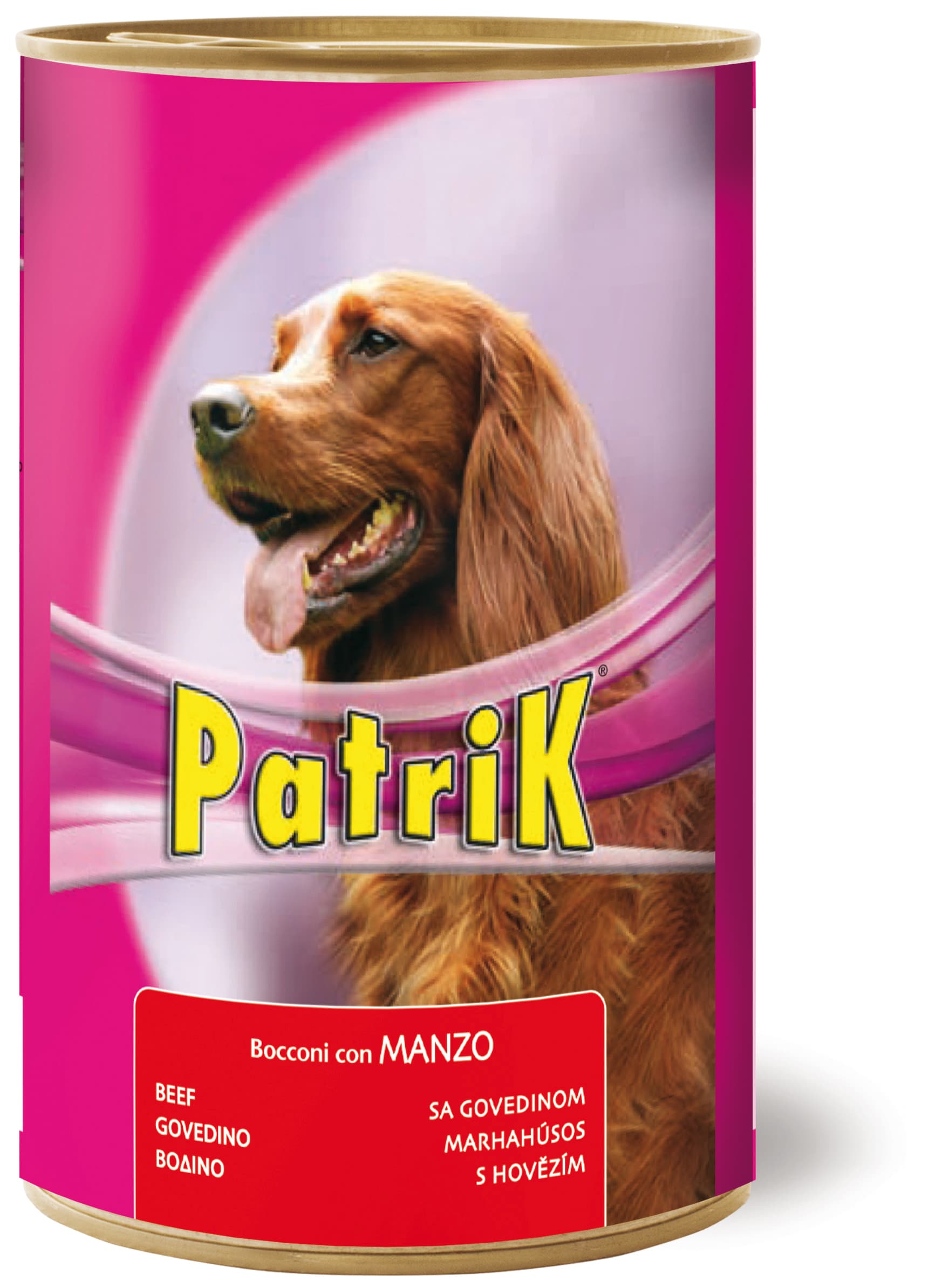 Bocconi per Cani ''Patrik'' Gusto Manzo Gr. 1250 12 Pezzi Morando