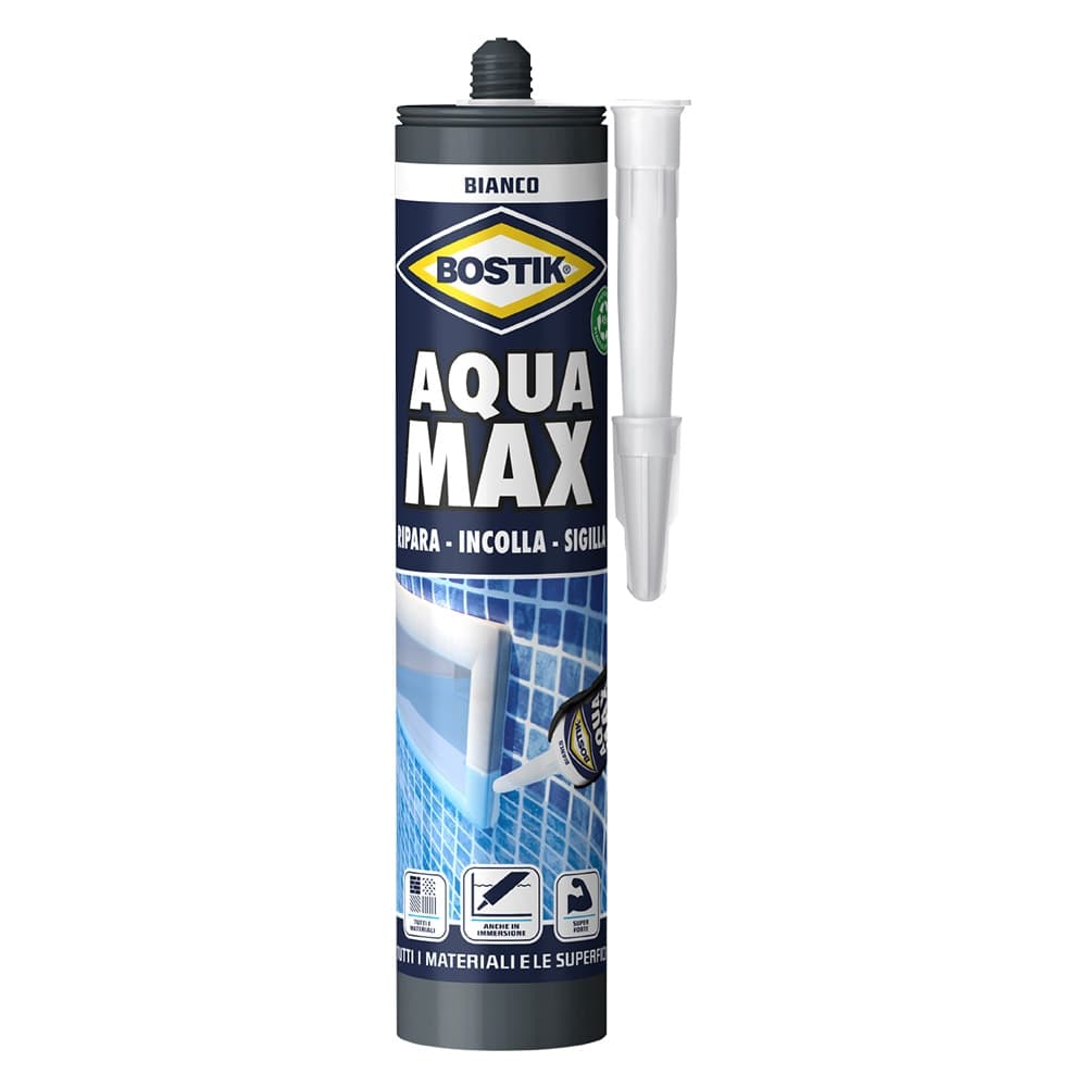 ADESIVO 'AQUA MAX' gr. 425 - cartuccia - bianco  - BOSTIK