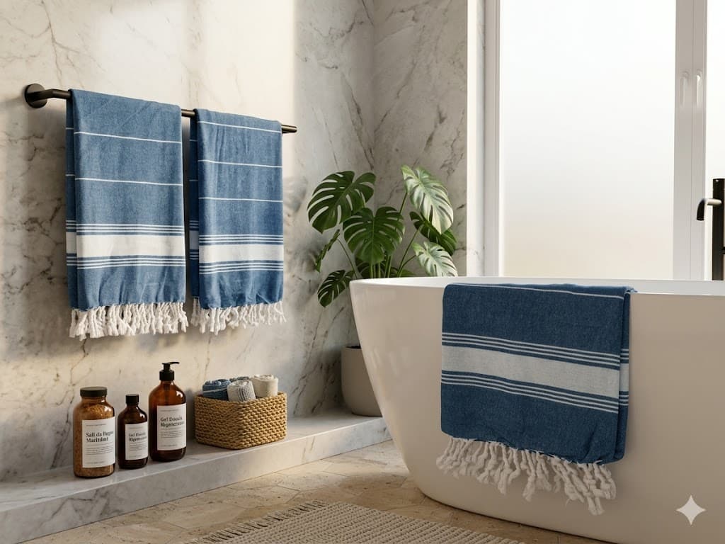 Telo Mare Zuma in Cotone 90 CMX180 Blu Xtra 3 Pezzi - 2