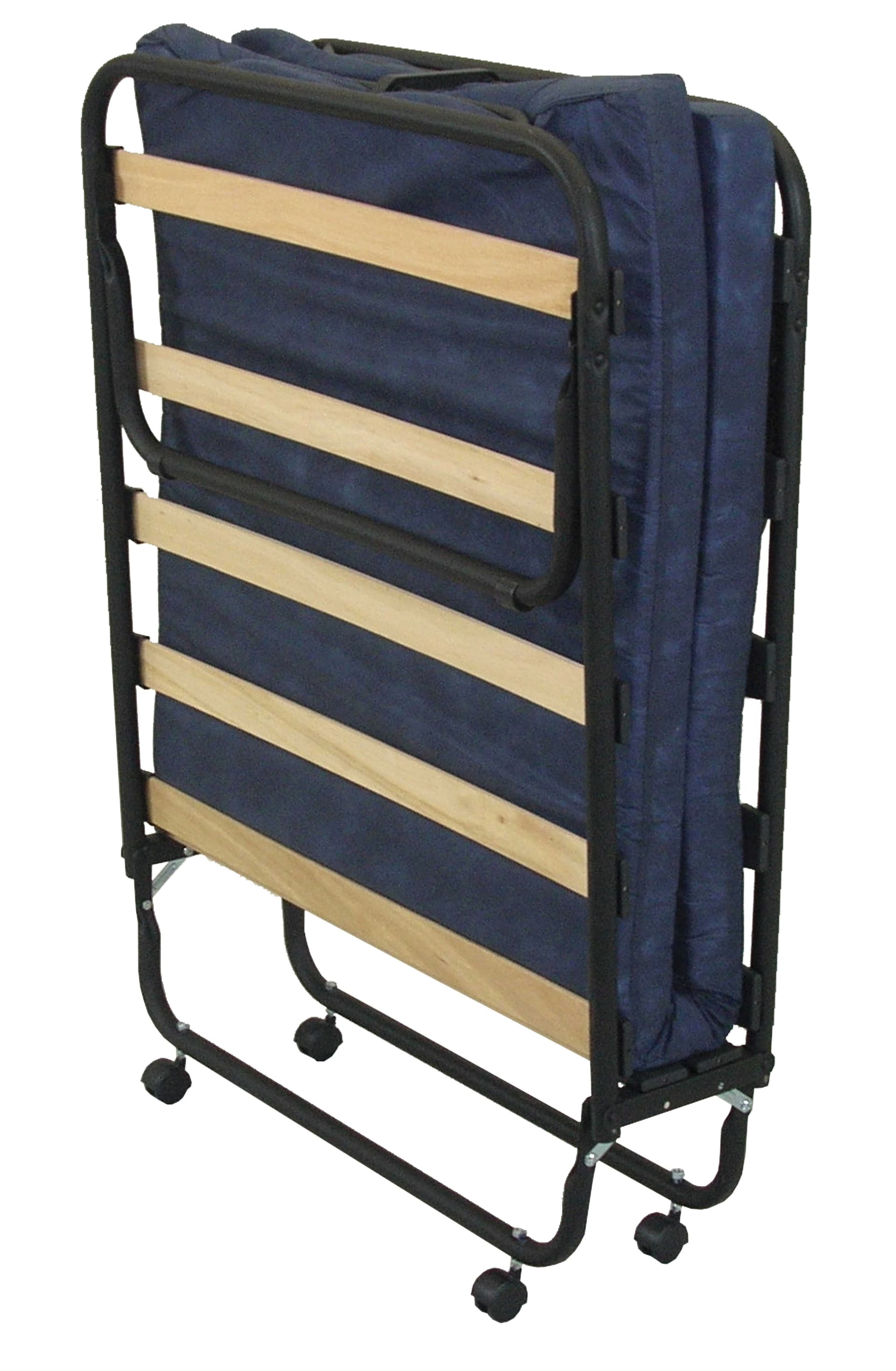 Letto Pieghevole con Materasso Cm 80 x 190 Colore Nero - 2