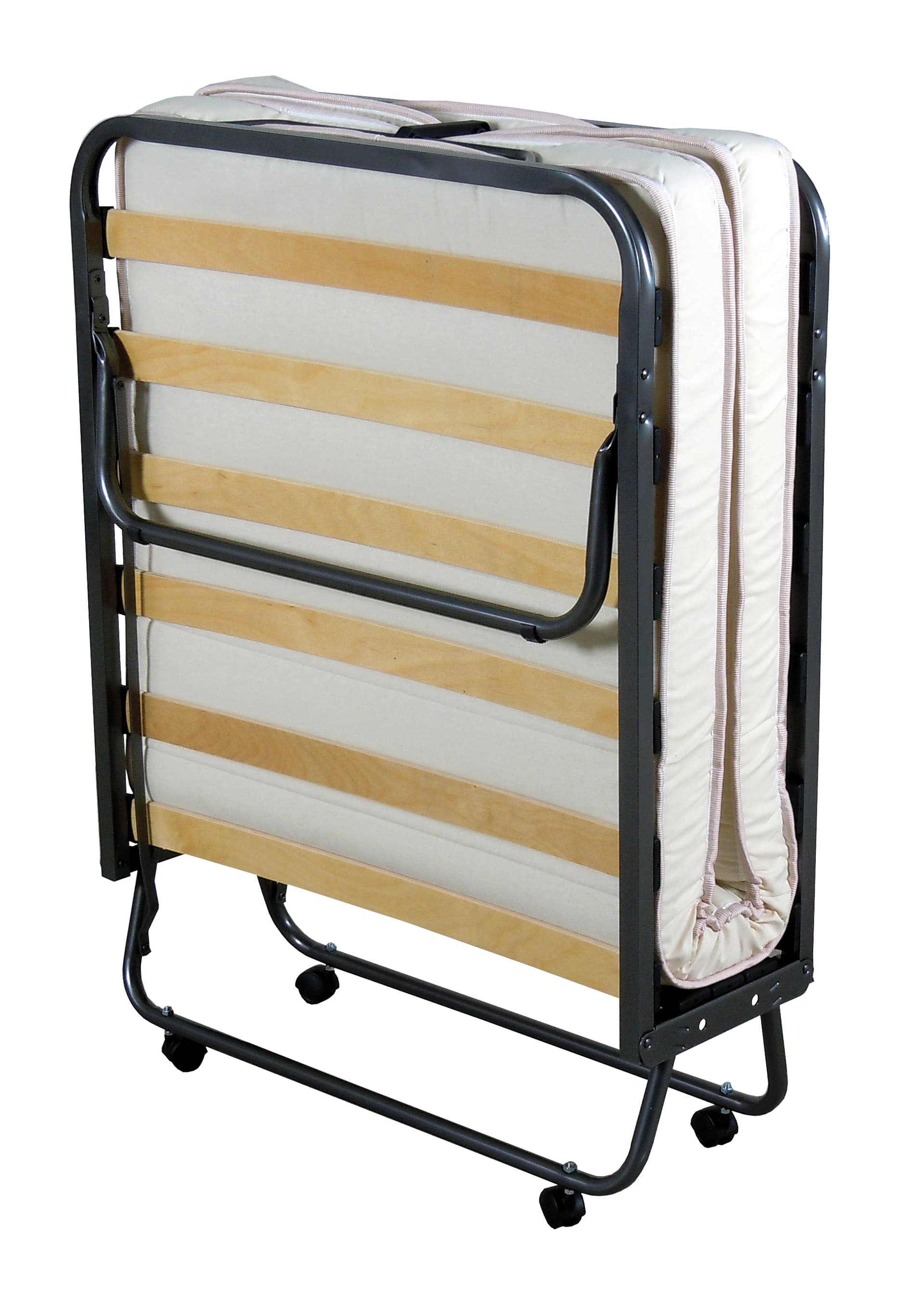Letto Pieghevole con Materasso Cm 80 x 200 Colore Nero - 2