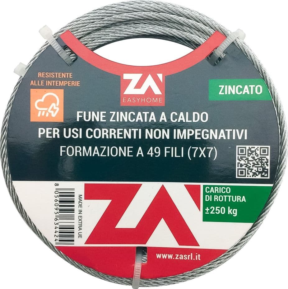 FUNE PER ARGANELLI mm 2,4 x rt. 9 mt  - ZA' - 2