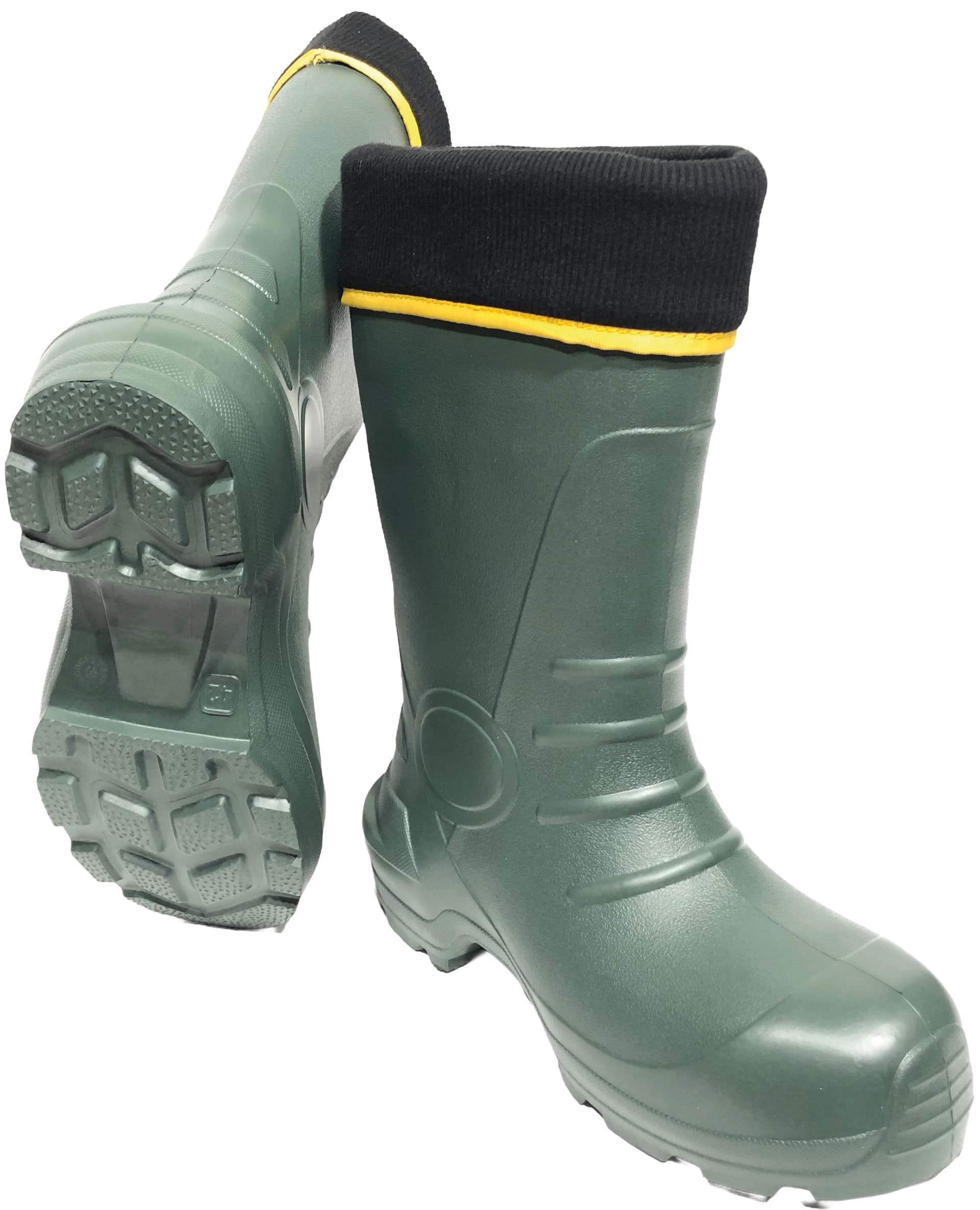 Stivali Alti Super Leggeri con Calza Removibile Colore Verde Misura 40
