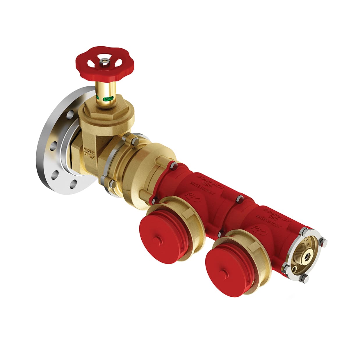 Gruppo Autopompa Compact 360 Flangiato 2 Attacchi Manfr DN 80 x 2 - 2