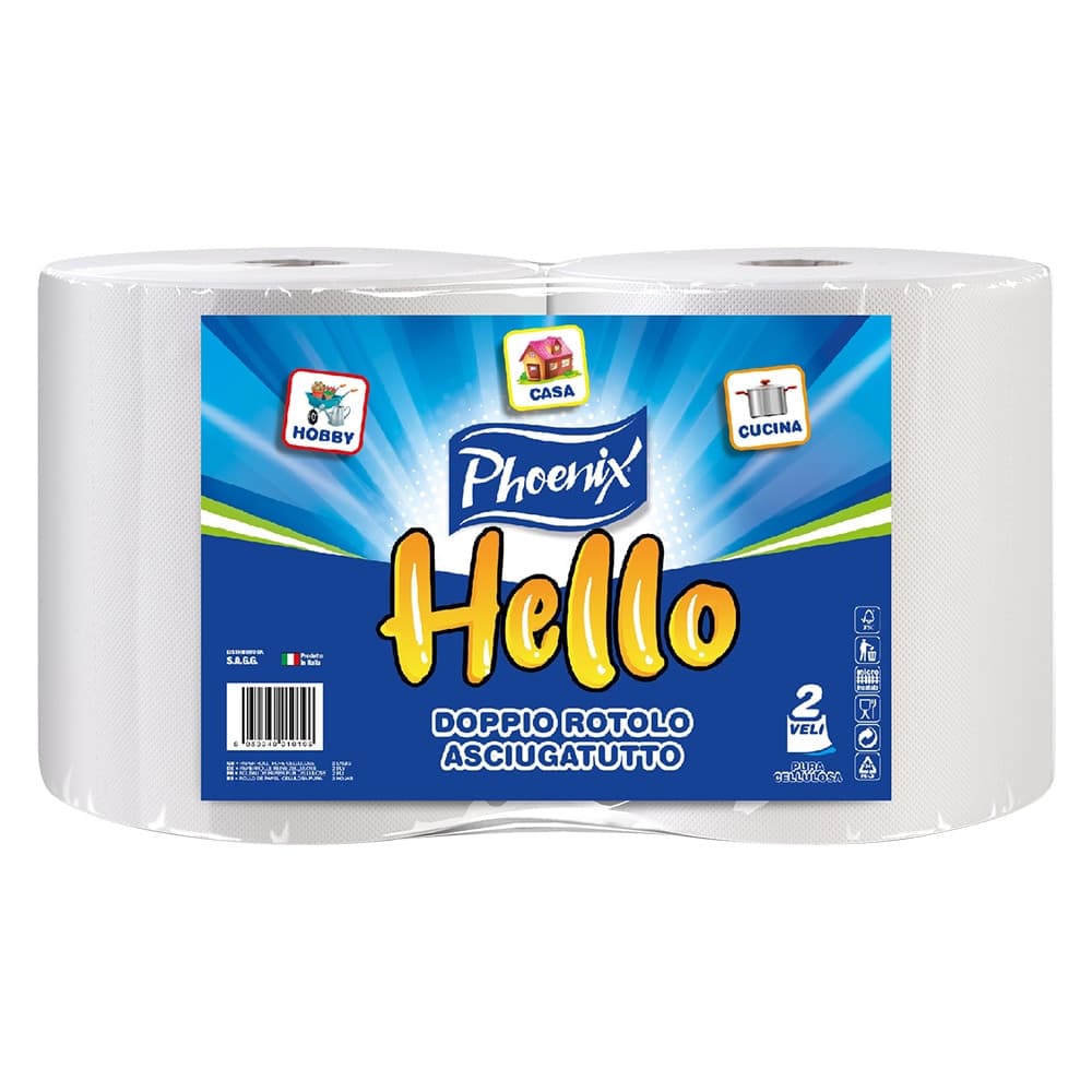 BOBINA CARTA 'PHOENIX HELLO' Kg 0,487 a rotolo circa (prezzo singolo rotolo)- 2 rotolo  - BricoGo - 2
