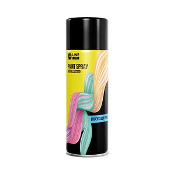 Paint Spray Metallizzato Nero 400ML C Line Craft 6 Pezzi