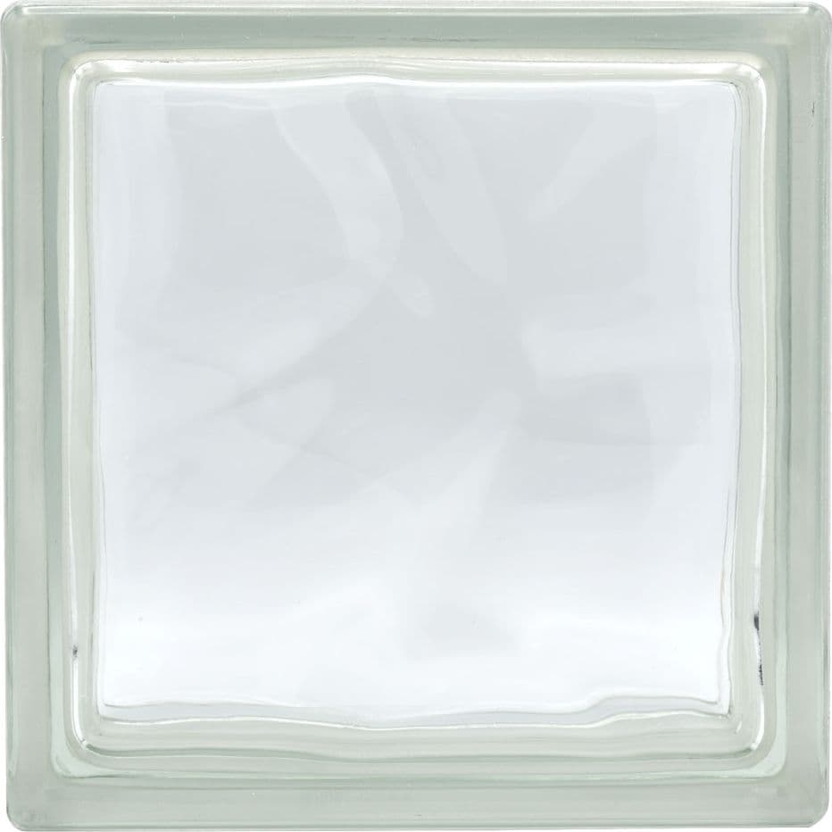 MATTONE IN VETROCAMERA ONDULATO cm 19 x 19 x 8 - chiaro- 10 pezzi  - BricoGo