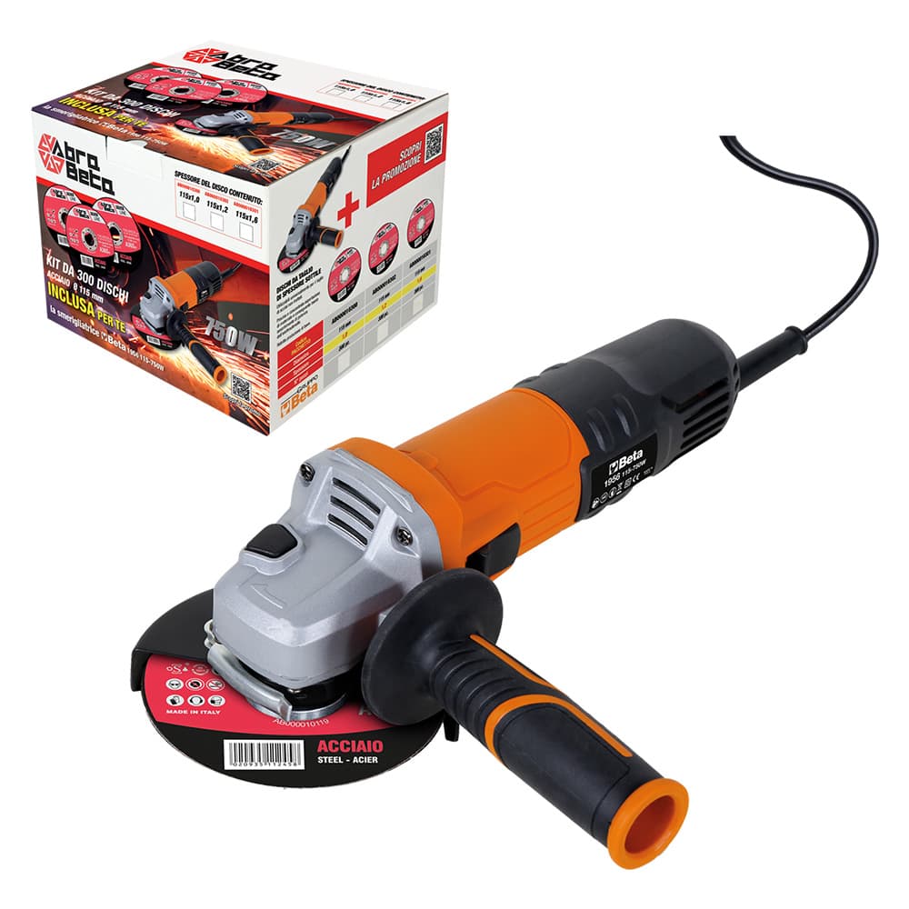 Kit Mole Abrasive Abra Beta 1956 115 INOX Ferro + 300 Pezzi Ø 115 x 1,6 mm